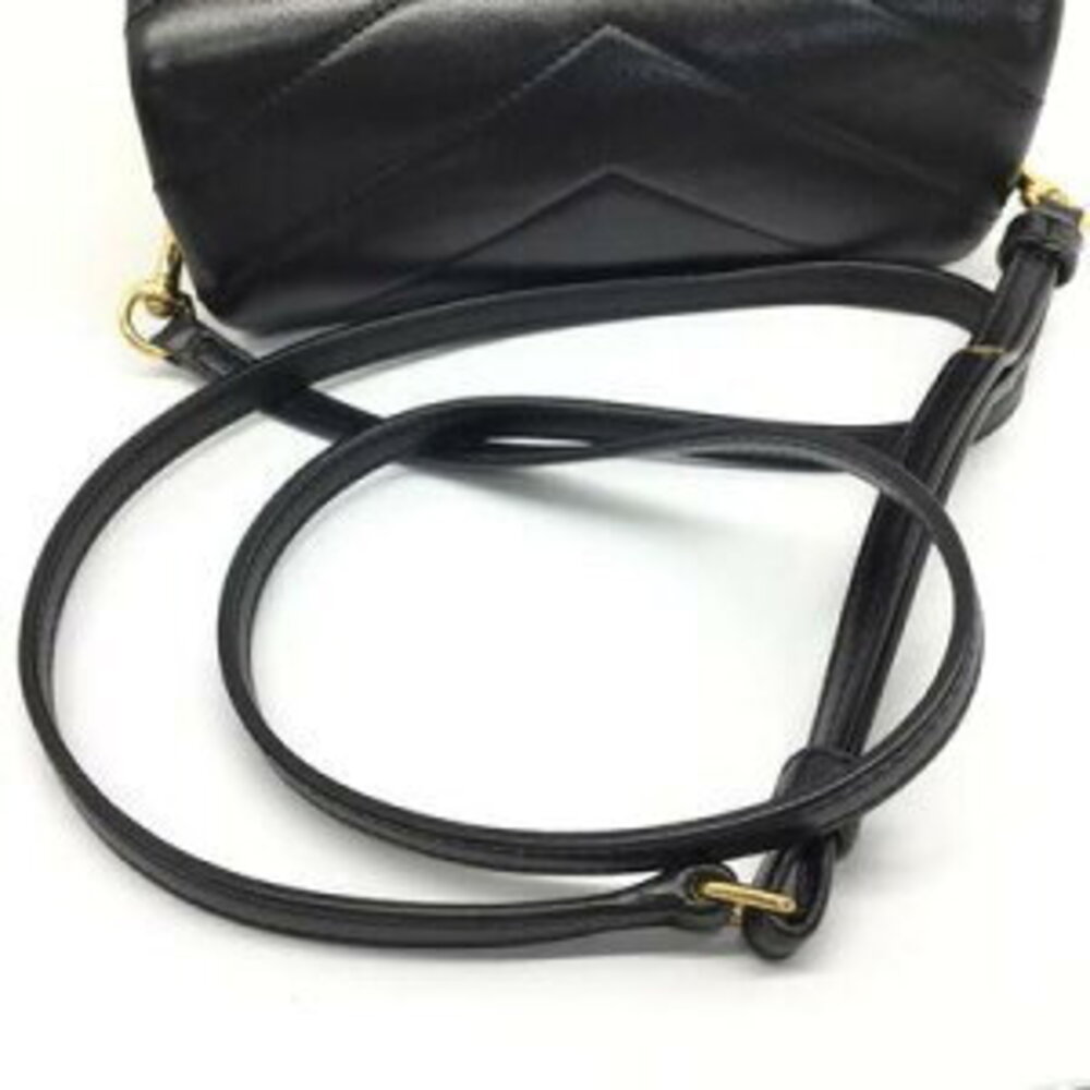YVES SAINT LAURENT LOULOU BAG Shoulder Leather Black - Picture 8 of 9